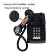 Traditional Red Landline Phone,Retro Corded Telephone with Message Indicator,Classic 2500 Analog Desk Phone,Vintage Corded Desk Telephone Large Button,Old Red Telephone Landline for School,Home (Black)