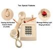 Traditional Landline Phone,Retro Corded Telephone with Message Indicator,Classic 2500 Analog Desk Phone,Vintage Corded Desk Telephone Large Button,Old Telephone Landline (Beige)