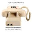 Traditional Landline Phone,Retro Corded Telephone with Message Indicator,Classic 2500 Analog Desk Phone,Vintage Corded Desk Telephone Large Button,Old Telephone Landline (Beige)