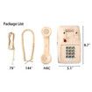 Traditional Landline Phone,Retro Corded Telephone with Message Indicator,Classic 2500 Analog Desk Phone,Vintage Corded Desk Telephone Large Button,Old Telephone Landline (Beige)