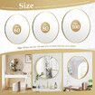 60cm Round Wall Mirror Bathroom Vanity Standing Large Bedroom Gold Decorative Mount Circle Hallway Makeup Shower Shaving