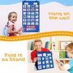 Large Kids Visual Schedule for Classroom & Home School Morning Bedtime Routine Daily Calendar for Kids with 72 Activity & 10 Blank Cards