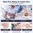 45000RPM Nail Drill Machine Electric Portable Nail File Rechargeable Nail Sander for Gel Nails Polishing for Home Manicure Salon,Colorful Purple