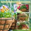 6 Pack 16 Inch Hanging Basket Coco Liners Replacement,100% Natural Round Coconut Coco Fiber Planter Basket Liners for Hanging Basket Flowers/Vegetables