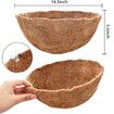 3 Pack 14 Inch Hanging Basket Coco Liners Replacement,100% Natural Round Coconut Coco Fiber Planter Basket Liners for Hanging Basket Flowers/Vegetables