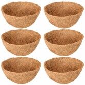 6 Pack 12 Inch Hanging Basket Coco Liners Replacement,100% Natural Round Coconut Coco Fiber Planter Basket Liners for Hanging Basket Flowers/Vegetables