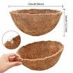 6 Pack 12 Inch Hanging Basket Coco Liners Replacement,100% Natural Round Coconut Coco Fiber Planter Basket Liners for Hanging Basket Flowers/Vegetables