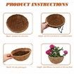 6 Pack 12 Inch Hanging Basket Coco Liners Replacement,100% Natural Round Coconut Coco Fiber Planter Basket Liners for Hanging Basket Flowers/Vegetables