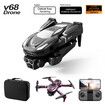 HD Three Cameras Drone Professional Aerial Photography 2.4G Brushless Optical Flow Obstacle Avoidance FPV Drone Color Black