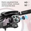 HD Three Cameras Drone Professional Aerial Photography 2.4G Brushless Optical Flow Obstacle Avoidance FPV Drone Color Black