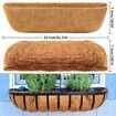 Coco Liners for Planters,2 Pack 24 Inch Trough Coconut Liners for Planters,Window Box Coco Liners,100% Natural Coconut Fiber Liners for Wall Hanging Basket,Window Box,Fence Baskets