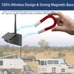 WiFi Wireless Backup Hitch Solar Camera, Magnetic Ease of Use Hitch Trailer Truck Connection to Phone
