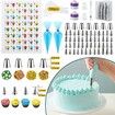 468PC Cake Decorating Supplies Kit Baking Tools 4 Tier LED Stand 3 Springform Pans Turntable Piping Tips Spatulas