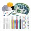 76pcs Crochet Kit for Beginners DIY handcraft knitting Including Crochet acrylic Yarn TPR hooks set storage bag