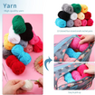 76pcs Crochet Kit for Beginners DIY handcraft knitting Including Crochet acrylic Yarn TPR hooks set storage bag