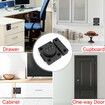 Cabinet Password Latch, Keyless Cabinet Lock Combination Easy to Install, Privacy Lock, for One-Way Door Black