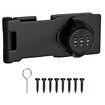 4.5inch Combination Latch Cabinet Lock Password Door Locks, 90/180 Degrees Combination Latches and Locks Keyless Hasp Lock Color Black