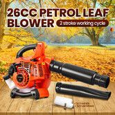 Petrol Leaf Blower 2 Stroke 26CC Cordless Hand Held Garden Lawn Yard Snow Dust Debris Blowing Machine