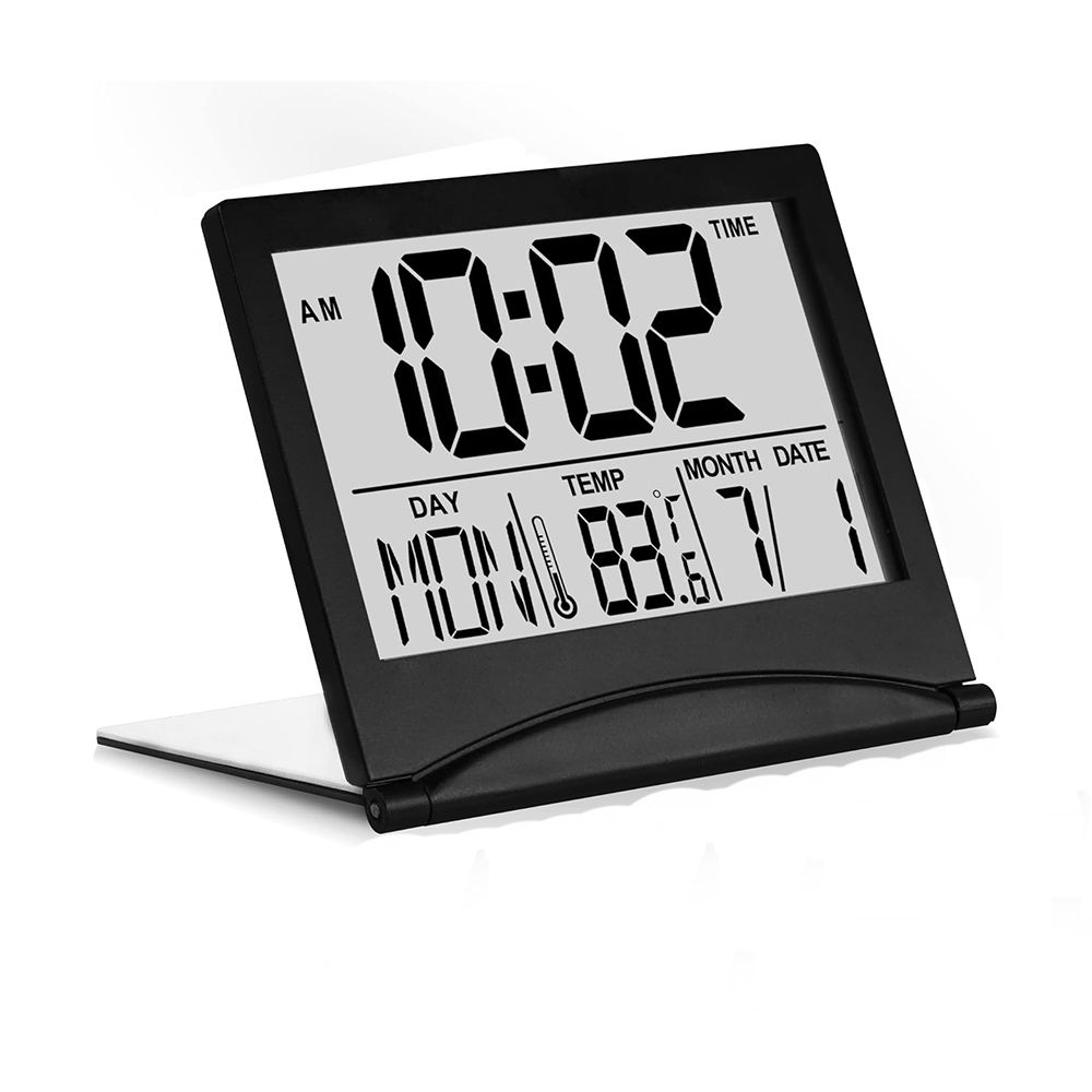 Digital Travel Alarm Clock, Foldable Calendar and Temperature and Timer ...