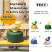 Cute Bird Timer for Kids, Mechanical Kitchen Timer, Wind Up 60 Minutes Manual Countdown Timer for Classroom, Home, Study and Cooking (Yellow Bird)