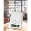 Multi Function Electronic Timers, Cute Timer Digital for Cooking, Break Time, Gym, Meeting, Classroom (AAA Battery Not Included), White