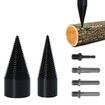 6Pcs 32/42mm Firewood Splitter Cone Drill Bit Round Hex Square Shank Wood breaker Split Woodworking Tools