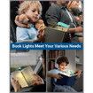 USB Rechargeable Book Light for Reading in Bed, LED Book Reading Lights with Clip, Perfect for Bookworms, Kids, Warm White, Brightness Adjustable (Blue)