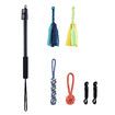 Dog Cat Toy Pet Play Interactive Flirt Pole Wand Retractable Training Exercise Tug Equipment Durable Teaser Chase Stick