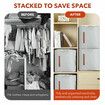 Storage Bag Container Clothes Organiser Foldable Wardrobe Closet Travel Garment Clothing Blanket Bin 78L with Handle