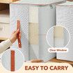 Storage Bag Container Clothes Organiser Foldable Wardrobe Closet Travel Garment Clothing Blanket Bin 78L with Handle