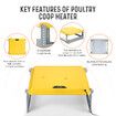 Chick Brooder Heating Plate Chicken Chook Heater Coop Adjustable Poultry Duck Quail Brooding Warmer for 40 to 50 Chicks