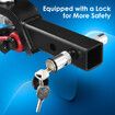 2 in 1 Tow Bar Car Caravan Boat Vehicle Heavy Duty Towing Ball Mount Tongue Shackle Trailer Hitch Receiver 4350kg 4WD