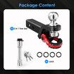 2 in 1 Tow Bar Car Caravan Boat Vehicle Heavy Duty Towing Ball Mount Tongue Shackle Trailer Hitch Receiver 4350kg 4WD