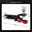 2 in 1 Tow Bar Car Caravan Boat Vehicle Heavy Duty Towing Ball Mount Tongue Shackle Trailer Hitch Receiver 4350kg 4WD