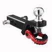 2 in 1 Tow Bar Car Caravan Boat Vehicle Heavy Duty Towing Ball Mount Tongue Shackle Trailer Hitch Receiver 4350kg 4WD