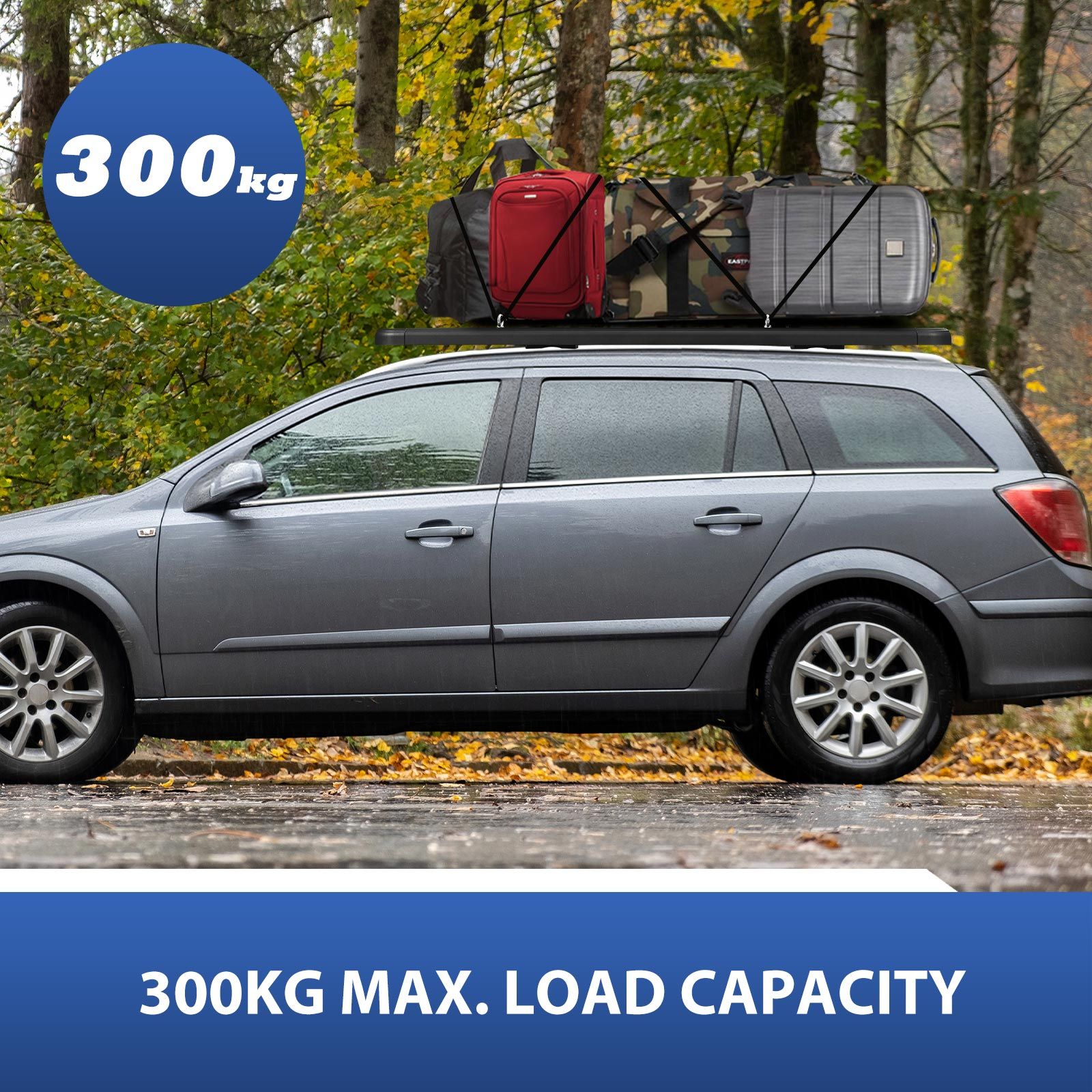 Universal Car Roof Rack Platform Storage Tray Flat Basket Rooftop Cargo Luggage Carrier Thick Aluminium Alloy 300kg