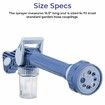 8in1 Jet Garden Car Water & Soap Dispenser Cannon Nozzle Spray Flowers, Pet Washing, Siding, Cars, Boats