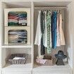 Storage Bins with Metal Frame - Stackable & Foldable Clothes Organizer Bags with Clear Window & Carry Handles Organization for Clothing(Beige)