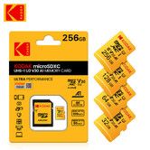 Kodak Micro SD 256GB  U3 Micro SD Card SD/TF Flash Card Memory Card  dash cams and surveillance camera  CCTV  with card adapter