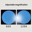 Mini Microscope 60X-120X Magnification for Kids Pocket Portable Handheld Led Lighted for Scientific Experiment Children Education Learning Toys Yellow