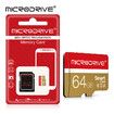 MicroDRIVE SD 64GB U3 Micro SD Card SD/TF Flash Card Memory Card  dash cams and surveillance camera  CCTV  with card adapter