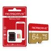 MicroDRIVE SD 64GB U3 Micro SD Card SD/TF Flash Card Memory Card  dash cams and surveillance camera  CCTV  with card adapter