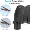 Binoculars 20x25 for Kids,High Power Easy Focus Binoculars with Low Light Vision,Compact Binoculars for Bird Watching and Travel (Black)