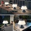 Solar Outdoor Table Lamp,Portable Outdoor LED Cordless Lamps with 4 Lights Models Outdoor Lantern Warm Lights