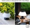 Solar Outdoor Table Lamp,Portable Outdoor LED Cordless Lamps with 4 Lights Models Outdoor Lantern Warm Lights