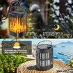 Solar Hanging Lanterns Outdoor, Flickering Flames Outdoor Solar Lights Hanging Lanterns (2 Pack)