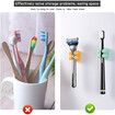 6 Pcs Silicone Toothbrush Holders, Multi-Function Hook Waterproof Self Adhesive Wall Mounted Single Hook for Hanging Key, Utility Plug Holder for Bathroom Kitchen Living Room Office