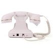 Retro Landline Telephone with Corded Dial Button Classic Telephone Antique Telephone with Redirect Function for Home Office (White)