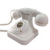 Retro Landline Telephone with Corded Dial Button Classic Telephone Antique Telephone with Redirect Function for Home Office (White)