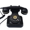 Retro Landline Telephone with Corded Dial Button Classic Telephone Antique Telephone with Redirect Function for Home Office (Black)